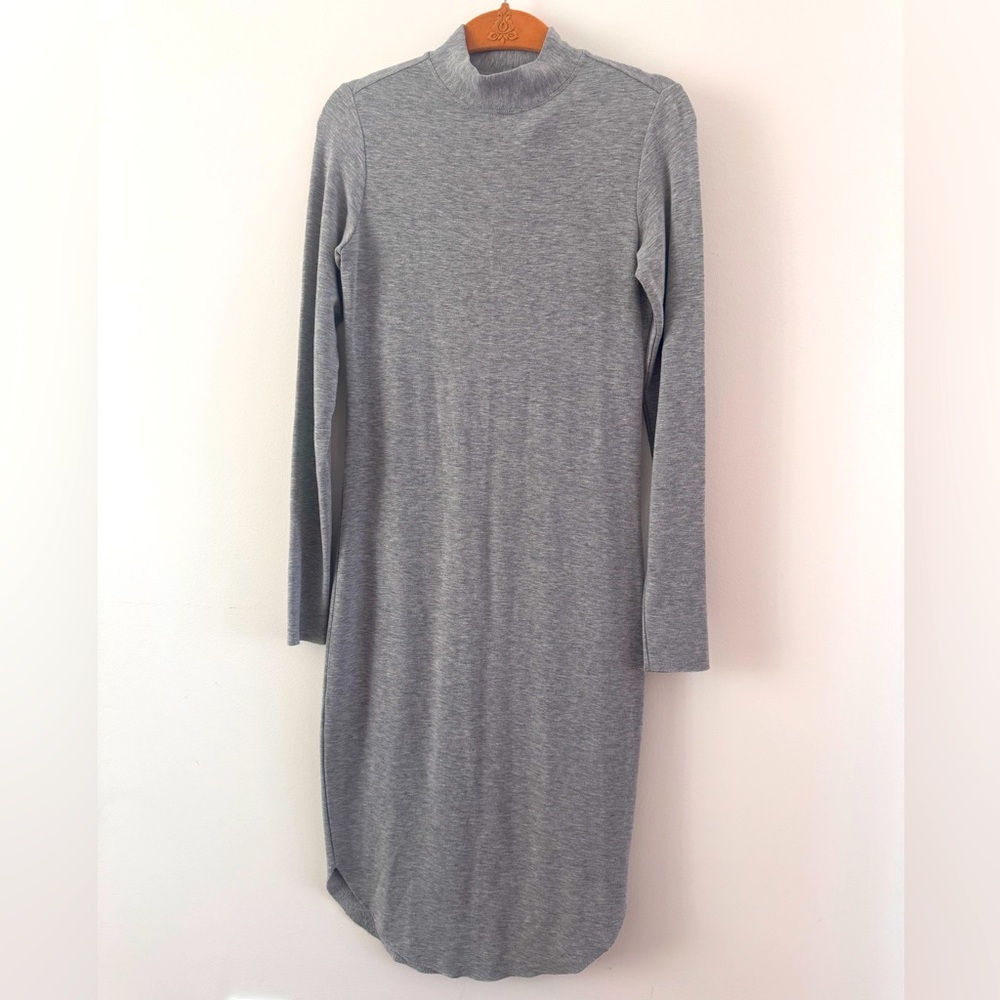 Kit & Ace Cashmere Blend Soft Mockneck Longsleeve Dress 4 Small
